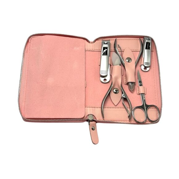 NEW Familife Manicure Pedicure Set With 11 Tools In Pink PU Leather Case - Picture 11 of 11